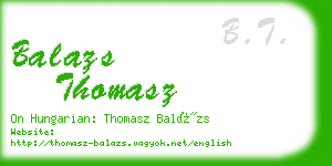 balazs thomasz business card